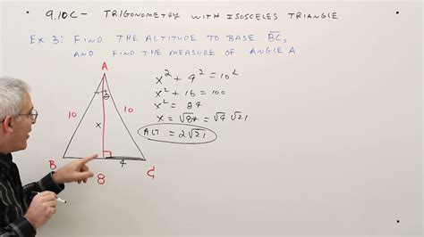 910c Trigonometry With Isosceles Triangle Youtube