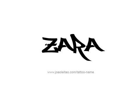 Zara Name Tattoo Designs