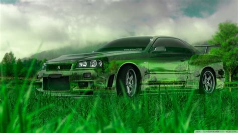 Tony Kokhan, Nissan, Skyline, GTR, R34, Crystal, Nature, Green, Grass, Car, el Tony Cars, Design ...