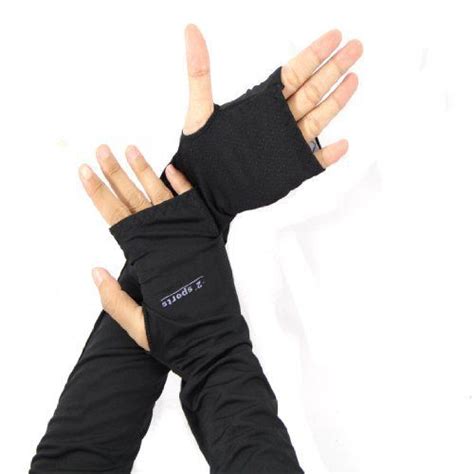 Sun Block Anti Uv Protective Gloves Elbow Length Driving Arm Sleeves With Fingerless Gloves