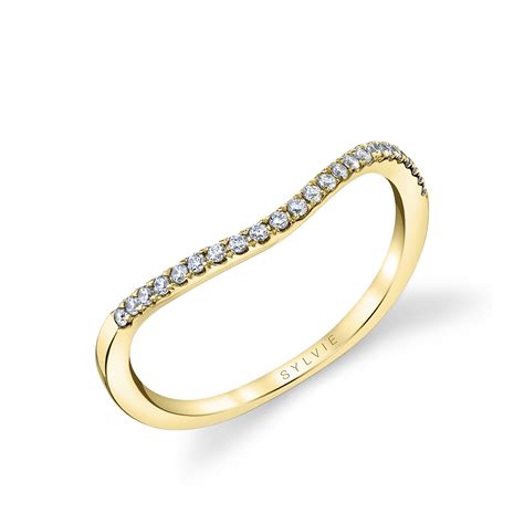 Classic Curved Wedding Band Diamond Wedding Bands