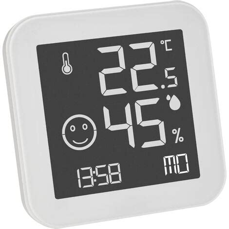 TFA Dostmann BLACK WHITE Thermo Hygrometer Weiß