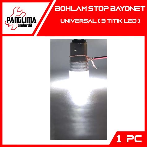 Bohlam Stop Boyonet Titik Mata Lampu Led Smd Flash Merah Biru Putih