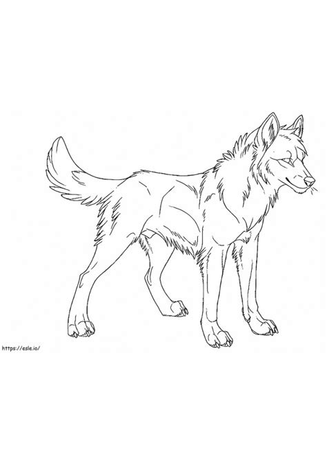 Lobo Simples Para Colorir