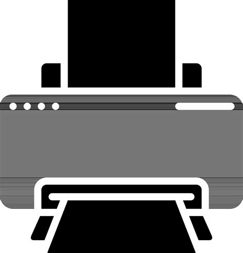 Printer Icon In Black And White Color. 24343622 Vector Art at Vecteezy