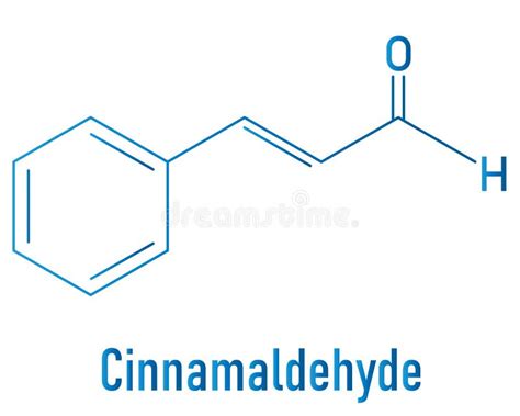 Cinnamaldehyde or Cinnamic Aldehyde Cinnamon Flavor Molecule. Skeletal Formula Stock Vector ...