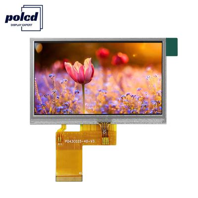 Polcd ILI6485 480x272 Tft Lcd Display 4 3 Inch TFT Resistive Touch