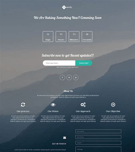 Free Bootstrap Landing Pages Templates Page Template Landing Page