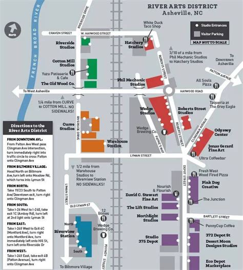 River Arts District Map Asheville Nc Map, Asheville North Carolina ...