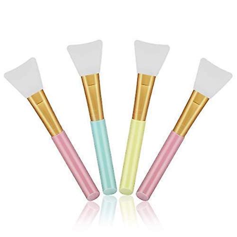 4pcs Cepillos de máscara facial de silicona cepillo aplicador de