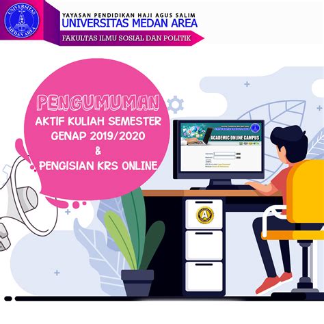 Pengumuman Aktif Kuliah Dan Pengisian KRS Online TA 2019 2020 Prodi