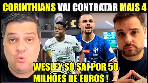 SAIU AGORA QUATRO REFORÇOS CHEGANDO E WESLEY VENDIDO POR 50 MILHÕES