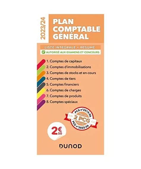 Plan Comptable G N Ral Liste Int Grale Des Comptes