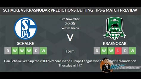 Schalke Vs Krasnodar Prediction By Soccerpicks Youtube