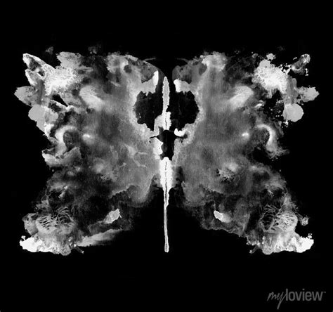 Rorschach Test Ink Blot Illustration Psychological Test Silhouette