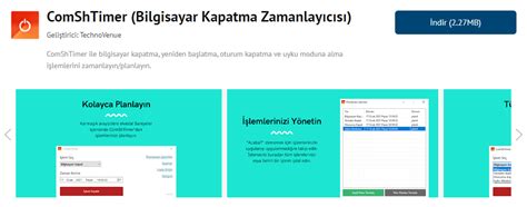 Bilgisayarı Zamanlı Kapatma Programı Comshtimer Ücretsiz Wm Aracı