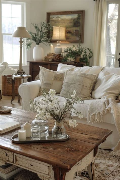 Home Decor Rustic Country Living Room Interior Design In