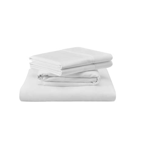 Tempur Pedic Queen 400 Thread Count Egyptian Cotton White Bed Sheet In The Bed Sheets Department