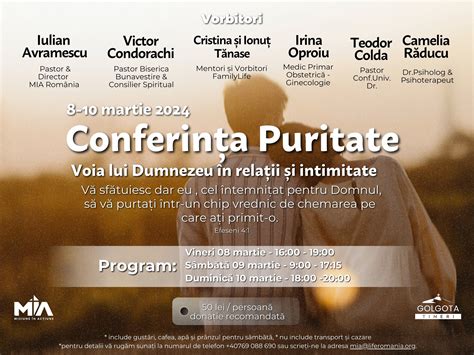 Conferin A Puritate Voia Lui Dumnezeu N Rela Ii I Intimitate