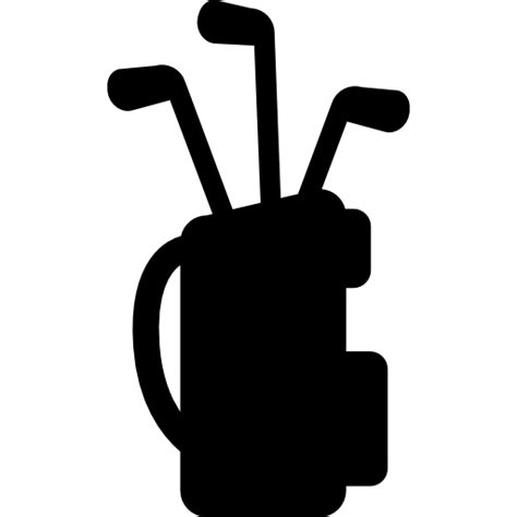 Golf Bag Equipment With Sticks Set Icon
