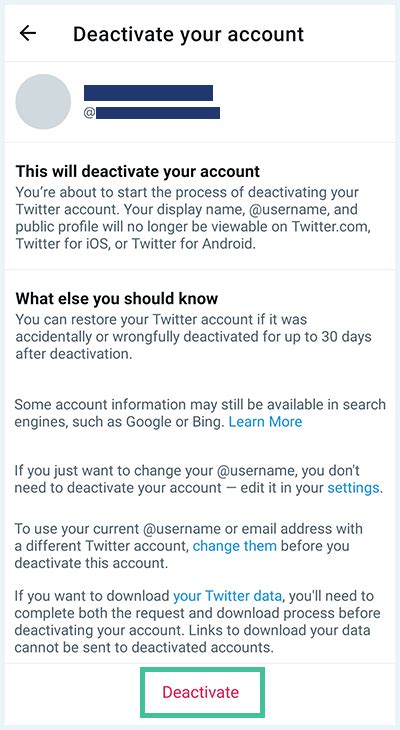 How To Delete Your Twitter Account Or Temporarily Deactivate It