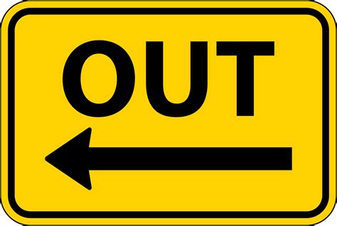 Out Left Arrow Sign On White Background 7797996 Vector Art At Vecteezy