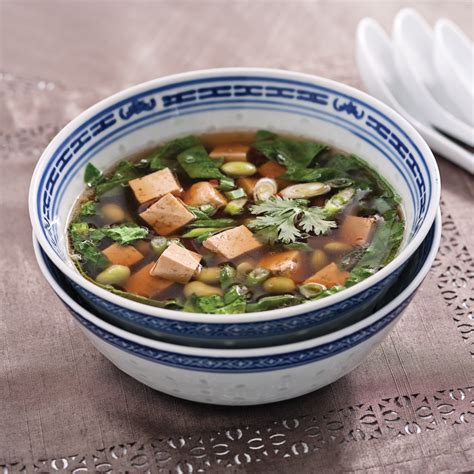 Soupe Repas Asiatique Au Tofu Miso Et Edamames Les Recettes De Caty