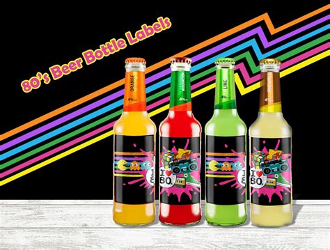 80 S Water Bottle Labels 80s Party 80s Printable Bottle Etsy Canada