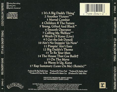 Its A Big Daddy Thing By Big Daddy Kane Cd 1989 Cold Chillin In New