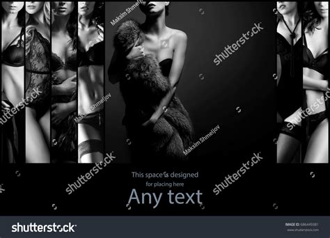 Collage Different Beautiful Models Sexy Lingerie Stock Photo Shutterstock