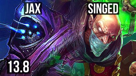 Jax Vs Singed Top K Mastery Games Kr Grandmaster