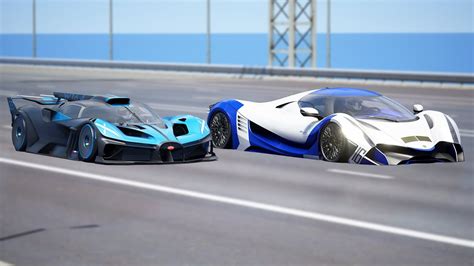 1000KMH Bugatti Bolide Vs Devel Sixteen DRAG TRACK RACE YouTube