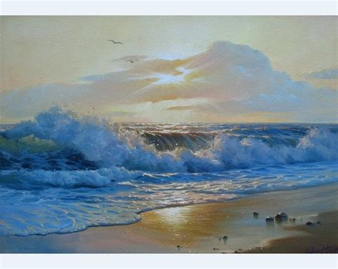 Sunrise Oil Painting Original By Alexander Shenderov Sunrise Art Canvas