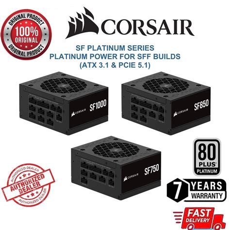 PSU SFX CORSAIR SF750 750W SF850 850W SF1000 1000W 80PLUS PLATINUM Full ...