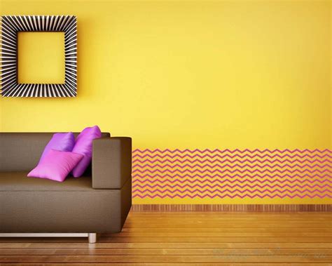 Chevron Stripe Obtuse Angle Wall Pattern Decals