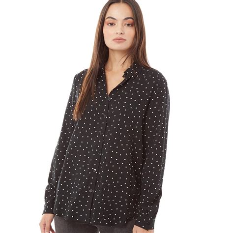 Buy Onfire Womens Polka Dot Shirt Black White Polka Dot