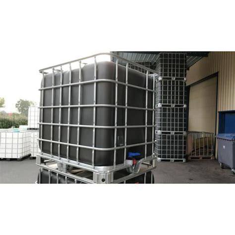 Cuve IBC 1000 Litres NOIRE Opaque D Occasion Sur Palette Acier