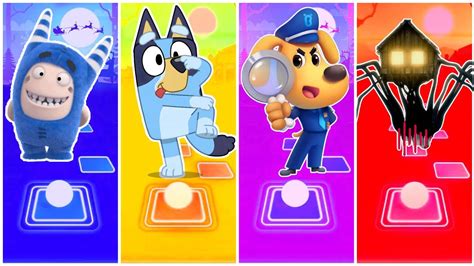 Bluey Bingo 🆚 Spider House Head 🆚 Oddbods Bubbles 🆚 Sheriff Labrador