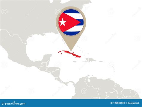 Cuba No Mapa Do Mundo Ilustra O Do Vetor Ilustra O De Am Rica