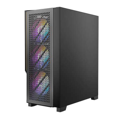 Antec P C Argb Tempered Glass Mid Tower E Atx Gaming Case Black