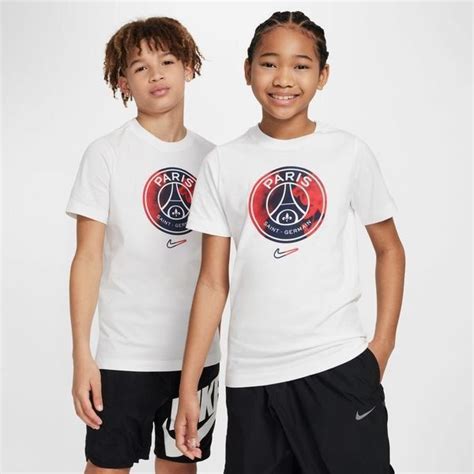 Paris Saint Germain T Skjorte Crest Hvit Navy R D Barn