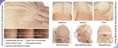 Amazon NBRUW 613 13x6 Lace Front Wig Human Hair 200 Density 24 Inch Body Wave 613 Blonde