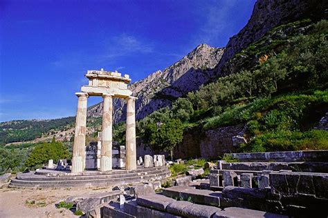 The Tholos Temple, Sanctuary of Athena Pronaia, Delphi | Greece tours ...