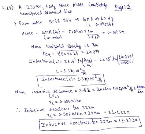 Solved 4 18 A 230 KV 60 Hz Three Phase Completely Transposed