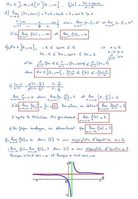 Exos Corrige Sur Les Limite Et Les Fonctions Continute Et Derivabilite