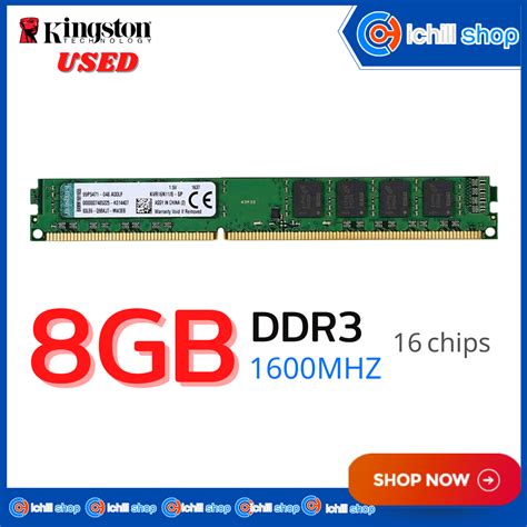 RAM แรม Kingston KVR DDR3 8GB 1600MHz 16 Chip No Box P09983 ichillshop