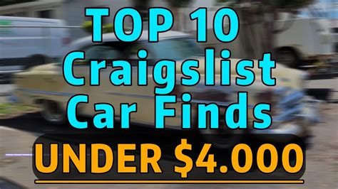 Top 10 Craigslist Cars For Sale By Owner Under 4 000 YouTube