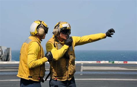 U S Sailors Use Hand Signals To Communicate While PICRYL Public