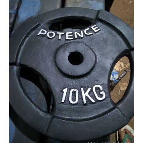 Jual Potence Plate Barbel Kg Dumbell Set Besi Beban Plat Piringan