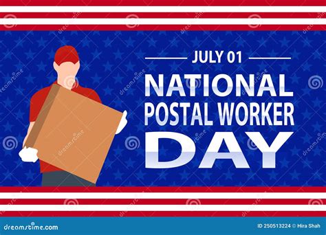 National Postal Worker Day On July 01 Modern Abstract Template For